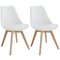 Habitat Jerry Pair of Dining Chairs - White