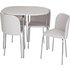 Hygena Amparo Dining Table & 4 Chairs - White