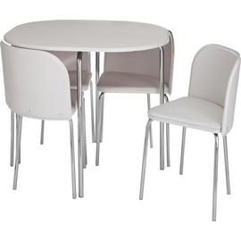 Argos Home Amparo White Dining Table & 4 White Chairs