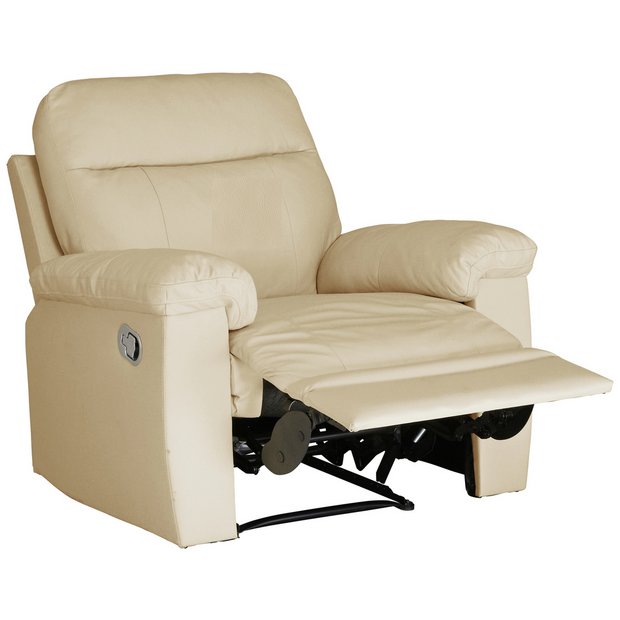 Buy Collection New Paolo Manual Recliner Chair - Ivory at Argos.co.uk