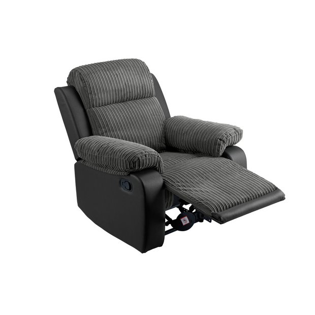 Jumbo cord fabric recliner hot sale