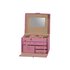 Four Drawer Pink Leather Effect Jewellery Box