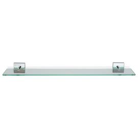 Croydex Chester Glass Bathroom Storage Shelf - Chrome
