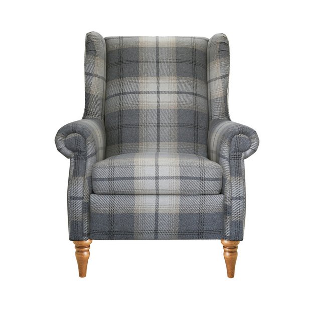 Next grey 2025 check armchair