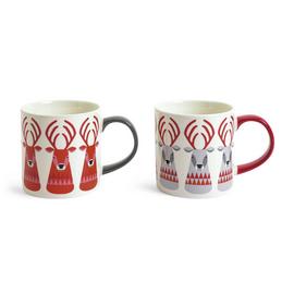 Habitat Stag Set of 2 Mug - Multicoloured