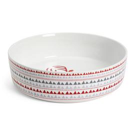 Habitat Stag Stoneware Serving Bowl - Multicoloured