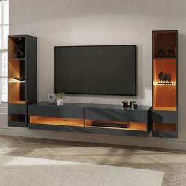 GFW Leon 3 Piece Furniture Set with 150 cm Unit - Anthracite
