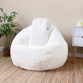 rucomfy Hygge Faux Fur Bean Bag - Natural