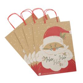 Eco Nature Large Santa Christmas Gift Bags - 4 Pack