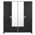 Argos Home Capella 4 Door 2 Drawer Mirrored Wardrobe - Black