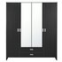 Argos Home Capella 4 Door 2 Drawer Mirrored Wardrobe - Black