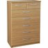 Argos Home Hallingford 5+2 Drawer Chest - Oak Effect