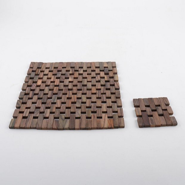 Buy Creative Tops 4 Slatted Wood Mats and Coasters Wood at Argos.co