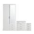 Collection New Hallingford 3 Pc 2 Dr Wardrobe Package-White