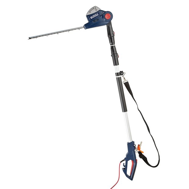 Long pole electric store hedge trimmer