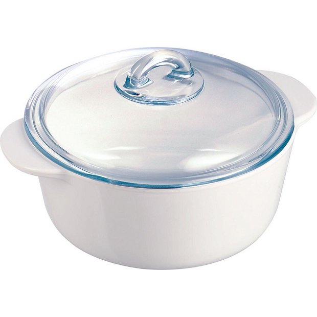 Buy Pyrex Pyroflam 1 Litre Round Casserole Dish White At Uk Your Online Shop For