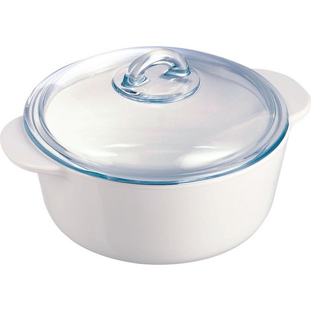 Buy Pyrex Pyroflam 1 Litre Round Casserole Dish White at Argos.co.uk