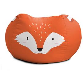 rucomfy Kids Fox Animal Bean Bag Medium Round