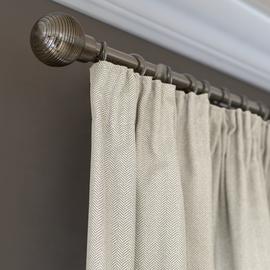 Habitat Herringbone Fully Lined Pencil Pleat Curtain