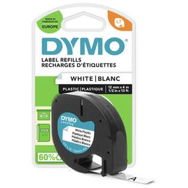 Dymo LetraTag Plastic Tape - Black and White