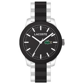 Lacoste Men Black And Silver Stainless Steel Bracelet Watch