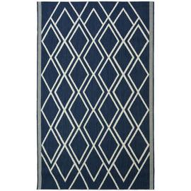 Diamond Navy Blue Indoor Outdoor Rug