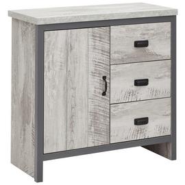 GFW Boston 1 Door 3 Drawer Multi Unit - Grey
