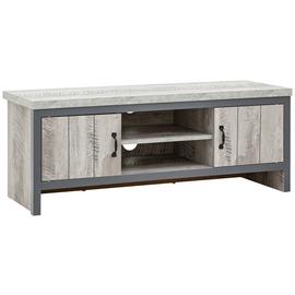 GFW Boston 2 Door TV Unit - Grey