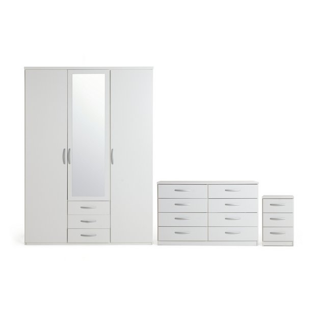 Buy Collection New Hallingford 3Pc 3Dr Wardrobe Package White at