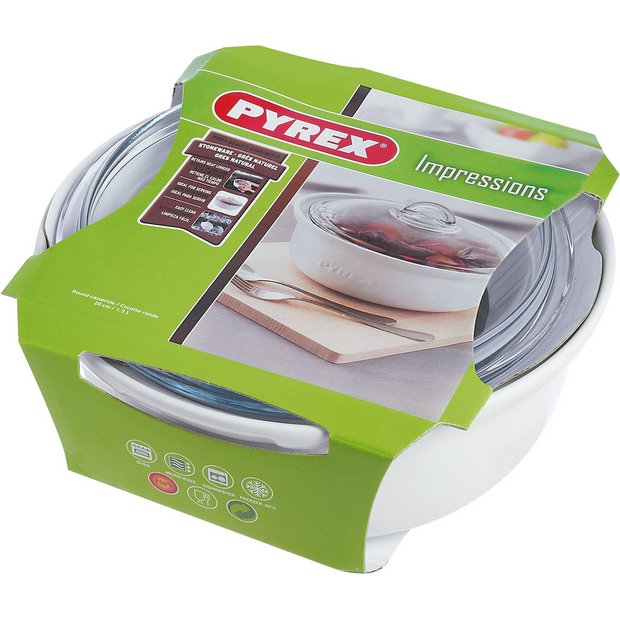 Buy Pyrex 2.5 Litre Ceramic Round Casserole Dish White at Argos.co.uk