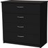 Collection Cheval 4 Drawer Chest - Black