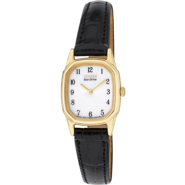 Citizen gold watch online leather band