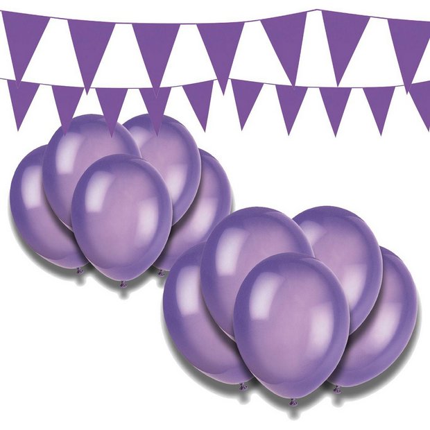 Buy Giant Bunting and Balloon Set Purple at Argos.co.uk Your Online