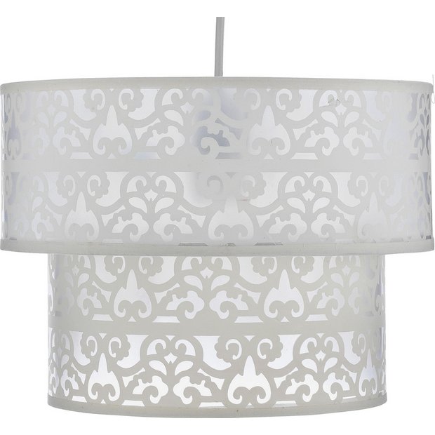 Buy Collection Lara Laser Cut Tiered Shade Ivory at Argos.co.uk