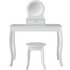 Mia Dressing Table and Stool - White