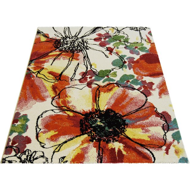 Buy Eternity Watercolour Pink Floral Rug 230cm x 160cm at Argos.co.uk