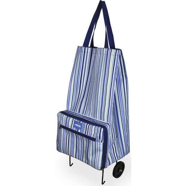 Buy Sabichi Blue Stripe Shopping Bag with Wheels at Argos.co.uk Your