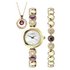 Limit Ladies' Gold Plated Bracelet, Necklace and Watch Set