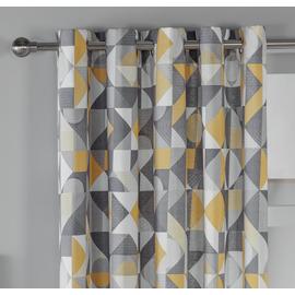 Habitat Loft Living Geo Fully Lined Eyelet Curtains