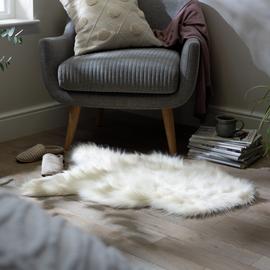 Habitat Sheepskin Faux Fur Shaggy Rug