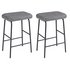 Argos Home Logan Pair of Faux Leather Bar Stools - Grey
