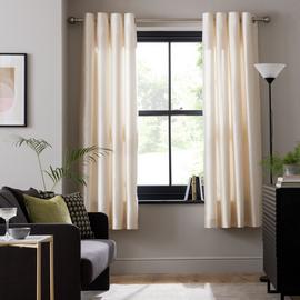 Habitat Faux Silk Fully Lined Eyelet Curtains