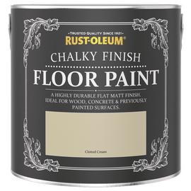 Rust-Oleum Chalky Floor Matt Paint 2.5L - Clotted Cream