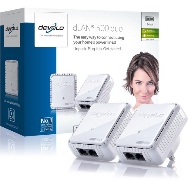 Buy Devolo 500Mbps dLAN Powerline Starter Kit 2 Pack at Argos.co.uk