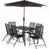 Argos Home Milan 6 Seater Metal Patio Set - Black