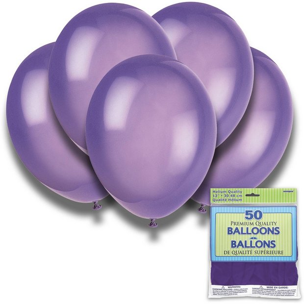 Buy Midnight Purple 12 Inch Premium Balloons Pack of 50 at Argos.co