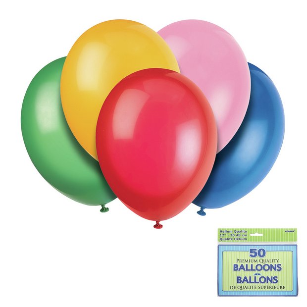 Buy Assorted Colours 12 Inch Premium Balloons Pack of 50 at Argos.co
