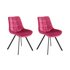 Argos Home Tribeca Pair of Velvet Dining Chairs Berry Pink