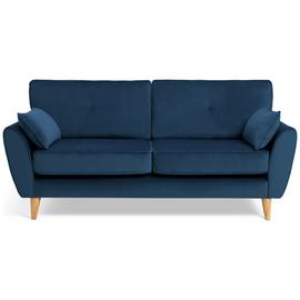 Habitat Iris Fabric 3 Seater Sofa - Navy