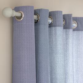 Habitat Herringbone Fully Lined Eyelet Curtains